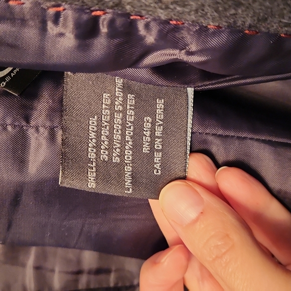 Kenneth Cole grey pea coat - Picture 3 of 4